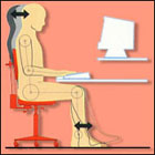 Dicas para melhorar a saúde do usuário  - Alternância postural  O mobiliário ergonômico para informática deve possibilitar a alternância postural da coluna, dos membros superiores (braços) e inferiores (pernas).