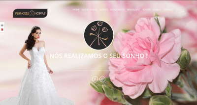 Site Princess Noivas - Cliente da Nunes Consultoria Informática Site