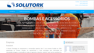 Site Solutork - Cliente da Nunes Consultoria Informática Site e Manutenção
