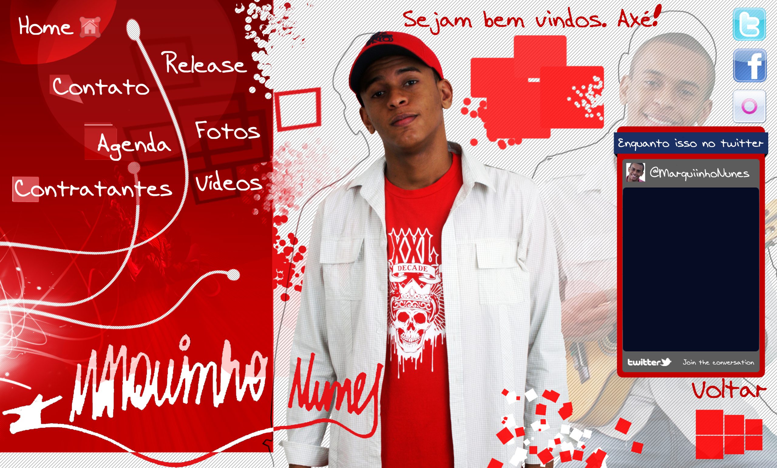 Print do site Marquinho Nunes